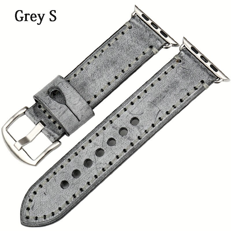 Watch strap with leather