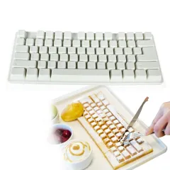 Chocolate creative keyboard mould - White - View 1