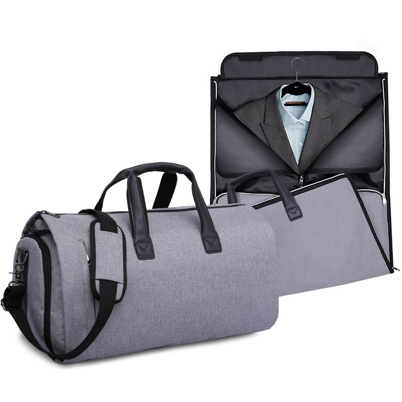 Large-capacity travel bag portable cylinder folding suit bag - CJdropshipping