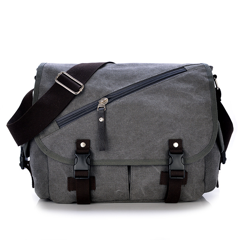 Men's canvas shoulder bag