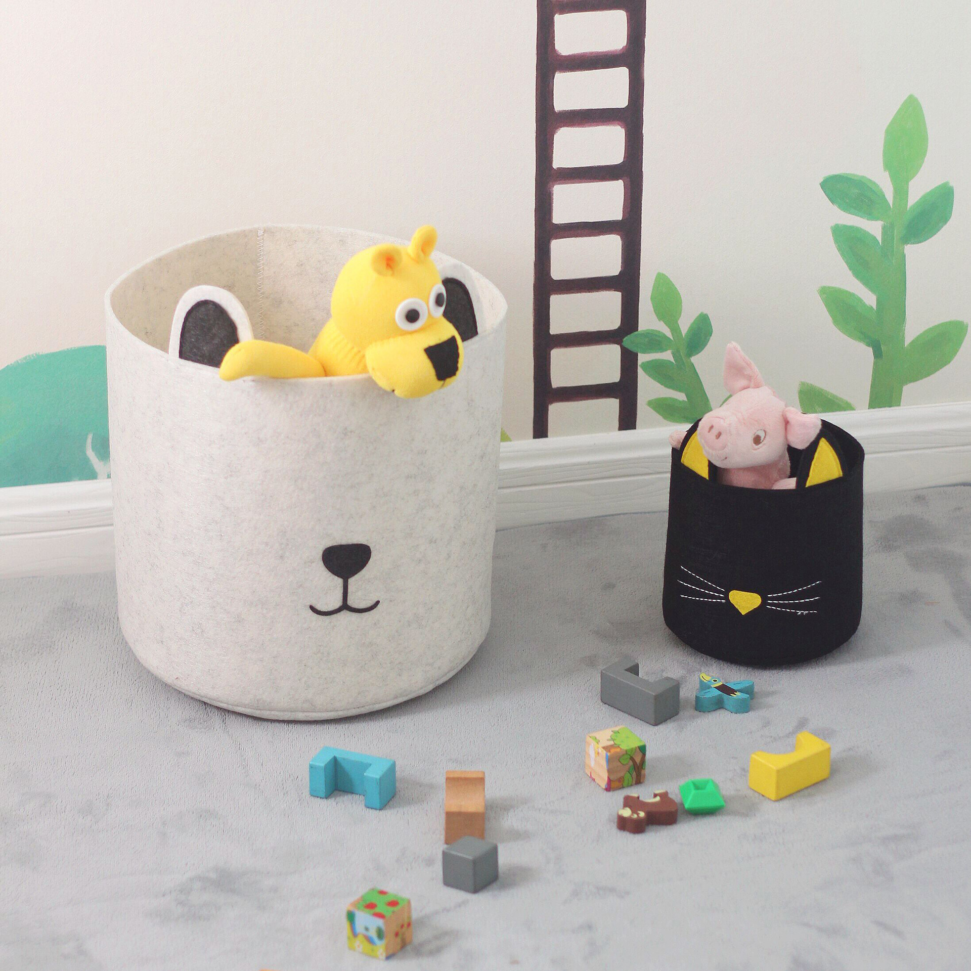 Creative Design Cat And Puppy Style Home Storage Basket