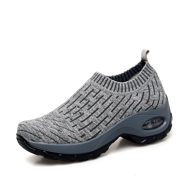 Air cushion sports shoes middle aged mother shoes Gray - Shop at LoveMi