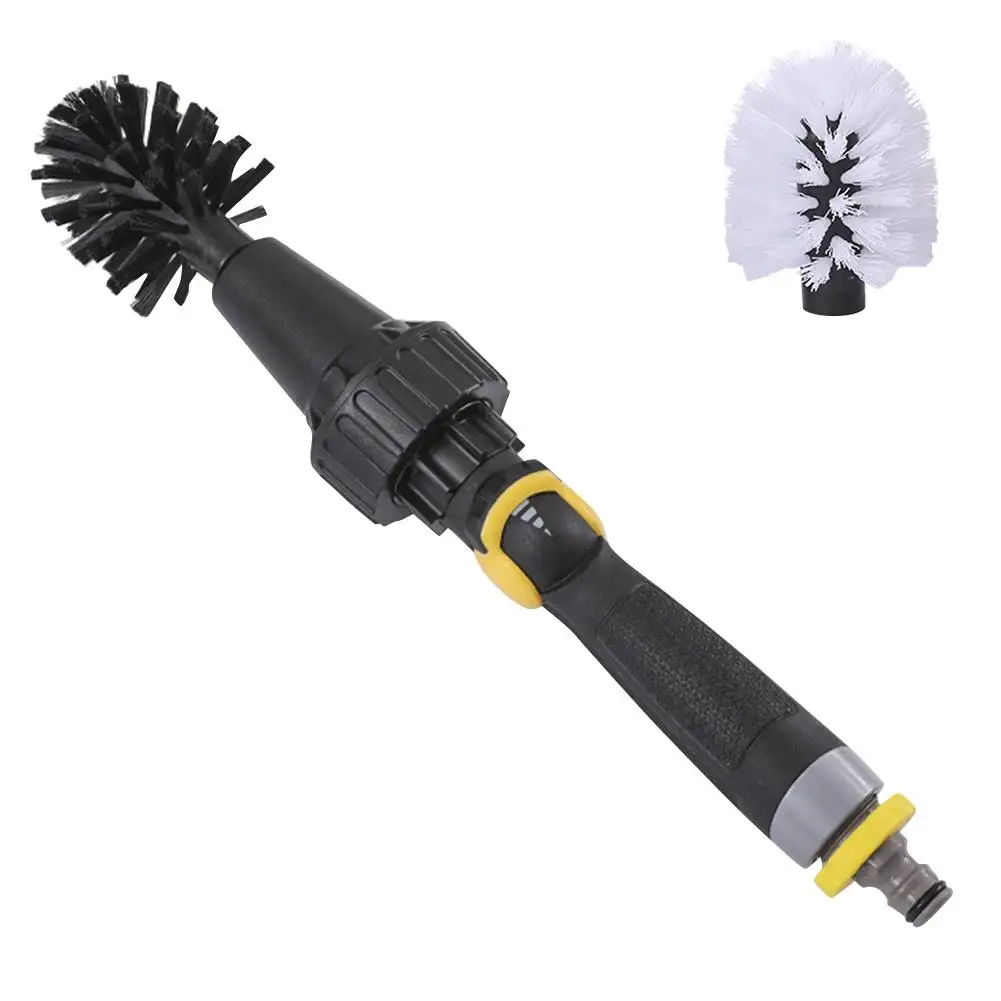 Car tire brush cleaning