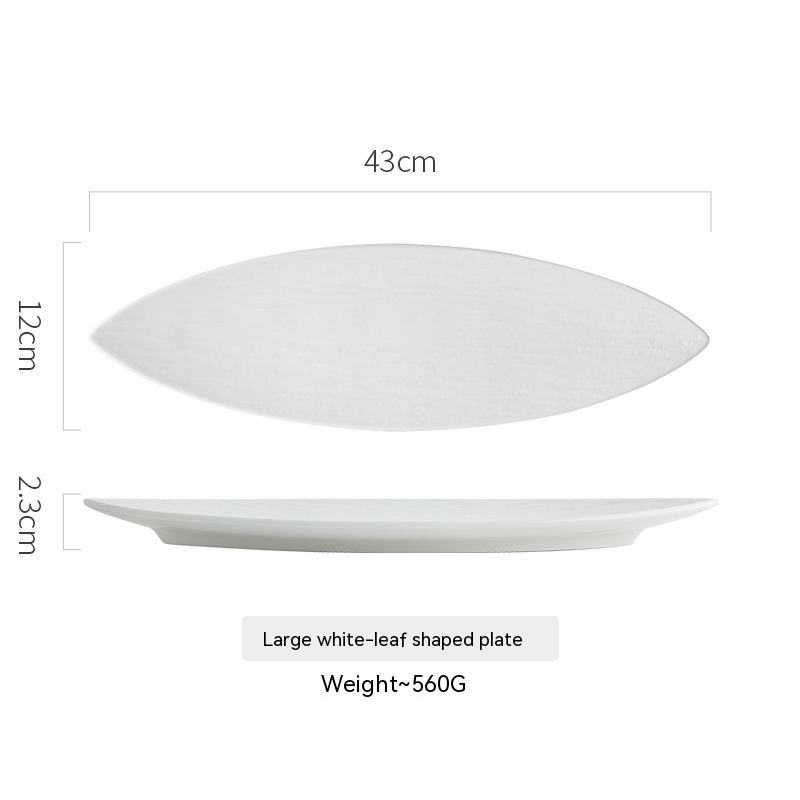 17 Inch White Pointed Plate