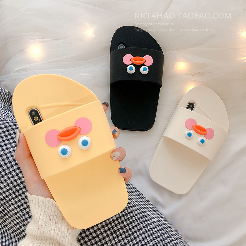 Compatible with Apple , Duck slippers personality cute phone case