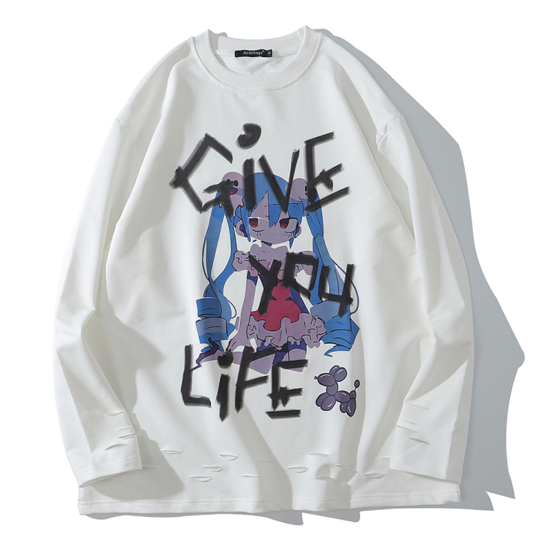 Title 3, Loose two-dimensional cartoon long sleeves