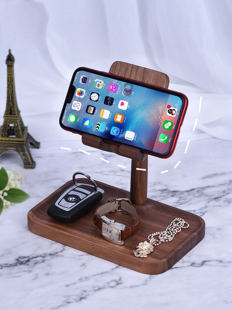 Solid Wood Creative Bed Mobile Phone Lazy Bracket Home - Image 5