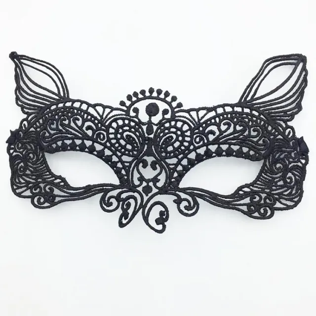 new version of the indefinite catwoman lace mask Black - Shop at LoveMi