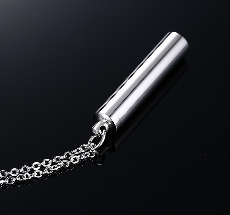 Titanium steel perfume bottle personalized necklace