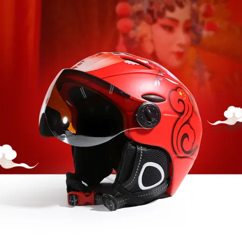 Safety Helmet with Goggles Integrated
