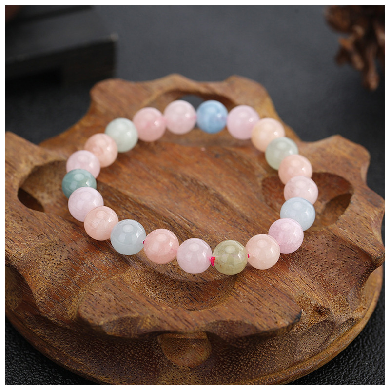 Candy-colored natural Morgan stone bracelet
