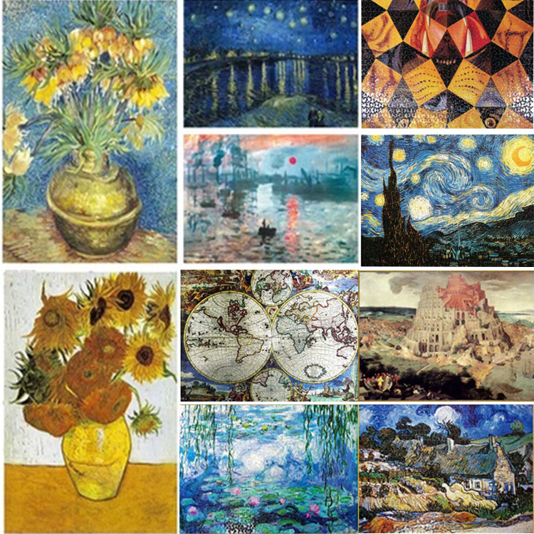 Adult 1000 Van Gogh world famous painting puzzle paper puzzle