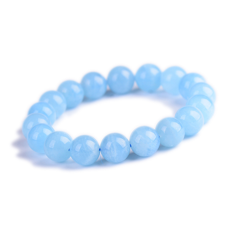 Natural Crystal Brazil Sky Blue Sea Sapphire Bracelet