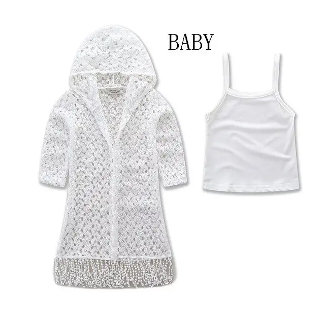 Hooded solid color cardigan tassel two-piece