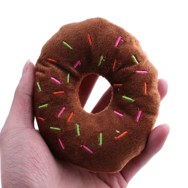 Donut plush vocal pet toy Coffee Color - Shop at LoveMi