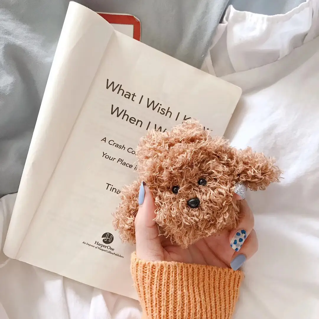 Plush Teddy Dog Cover Wireless Bluetooth Headset