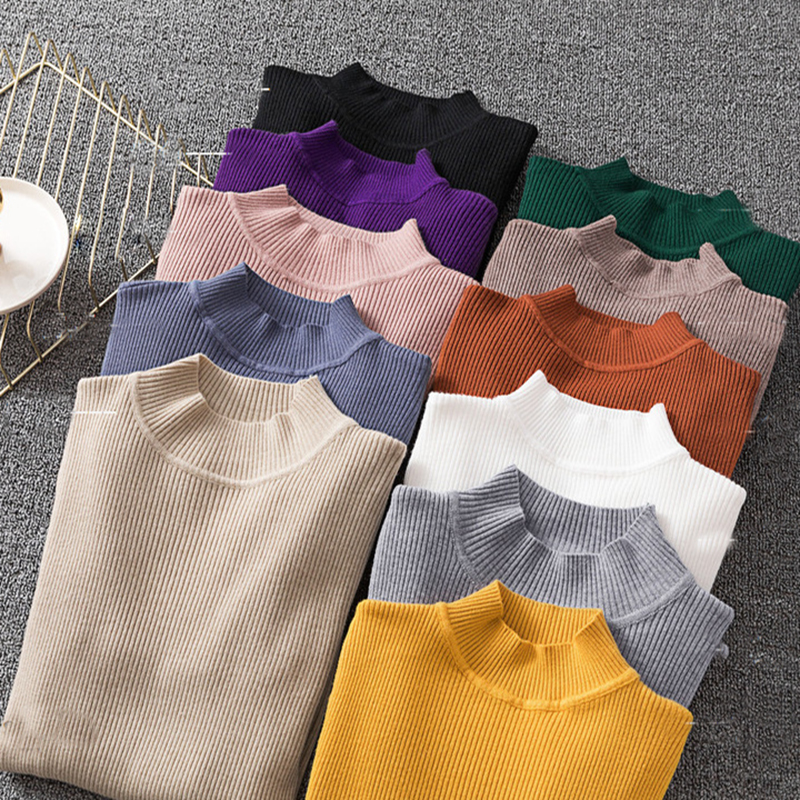 Half-neck sweater bottoming shirt female long sleeve