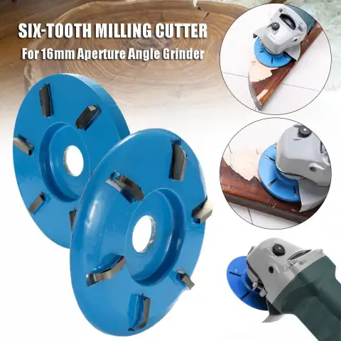 Meterk Six Teeth Power Wood Carving Disc Tool Milling