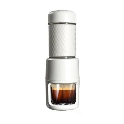 Portable Manual Espresso Coffee Machine - White
