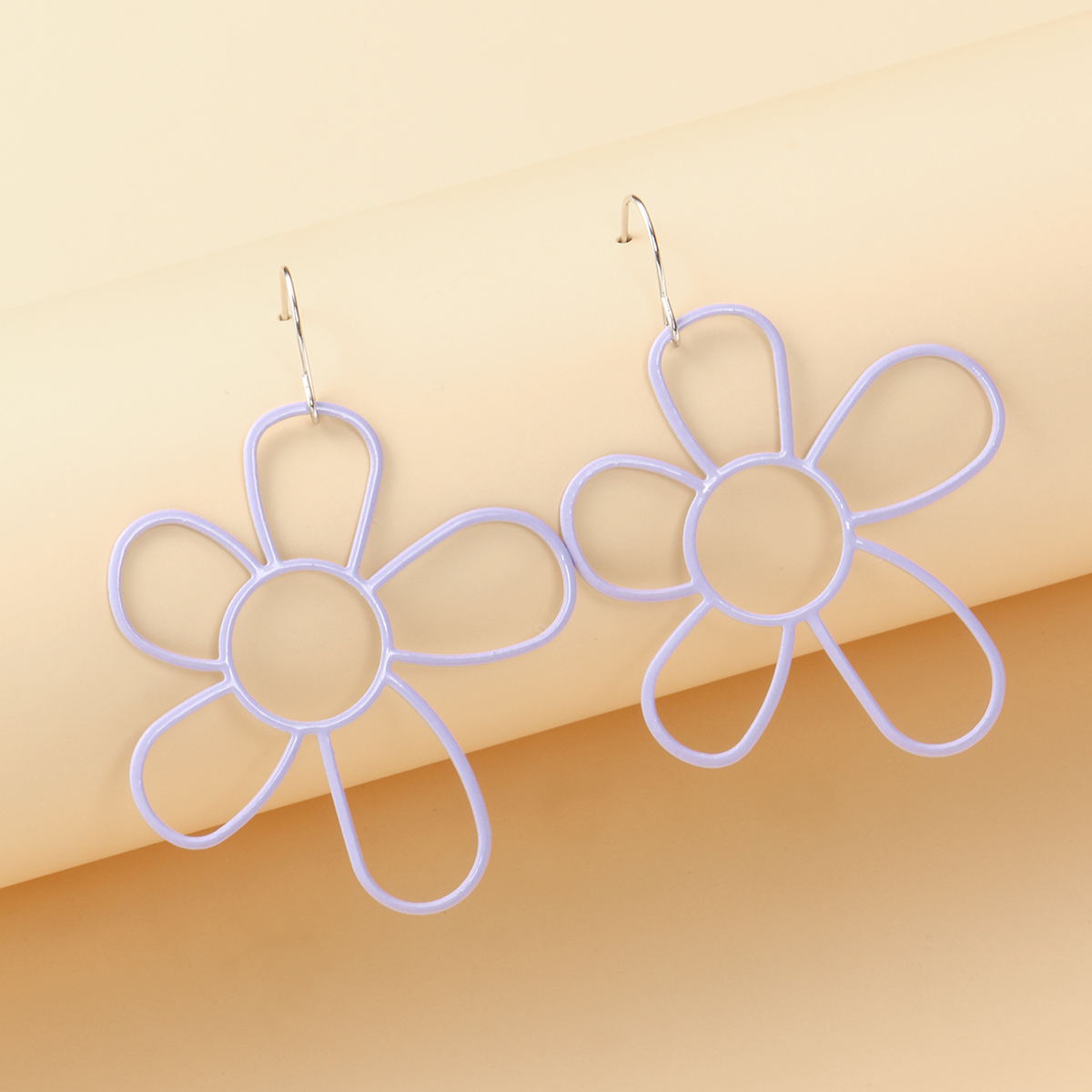 Exaggerated Earrings, Round Face, Thin Girlish Style Flower Earrings