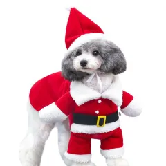 Pet Christmas Decoration Costume Pet Standing Costume - Red - View 1