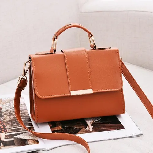 PU shoulder bag - Brown