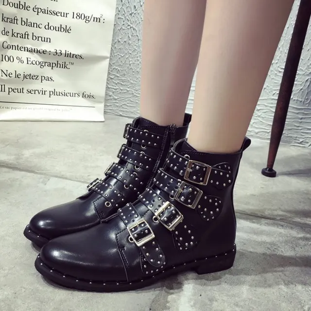 Rivet short boots Black - Shop at LoveMi