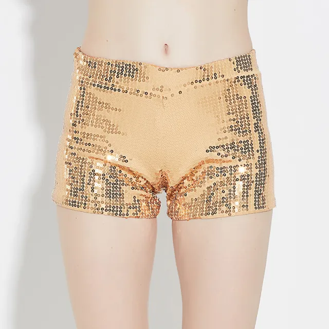 High elastic stretchable sequin shorts Golden - Shop at LoveMi
