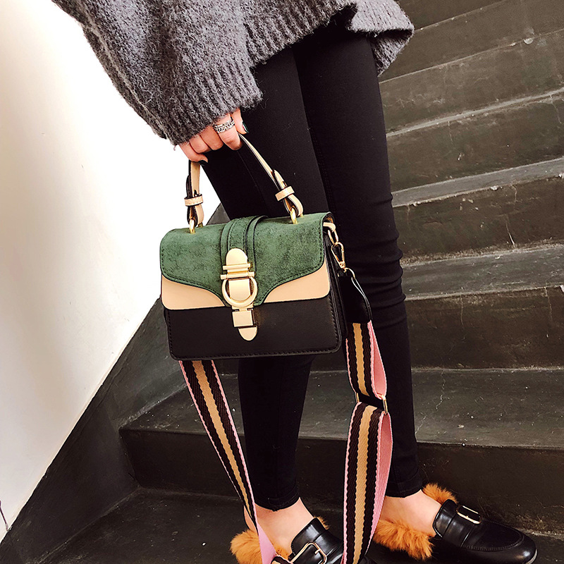 One shoulder retro matte small square bag