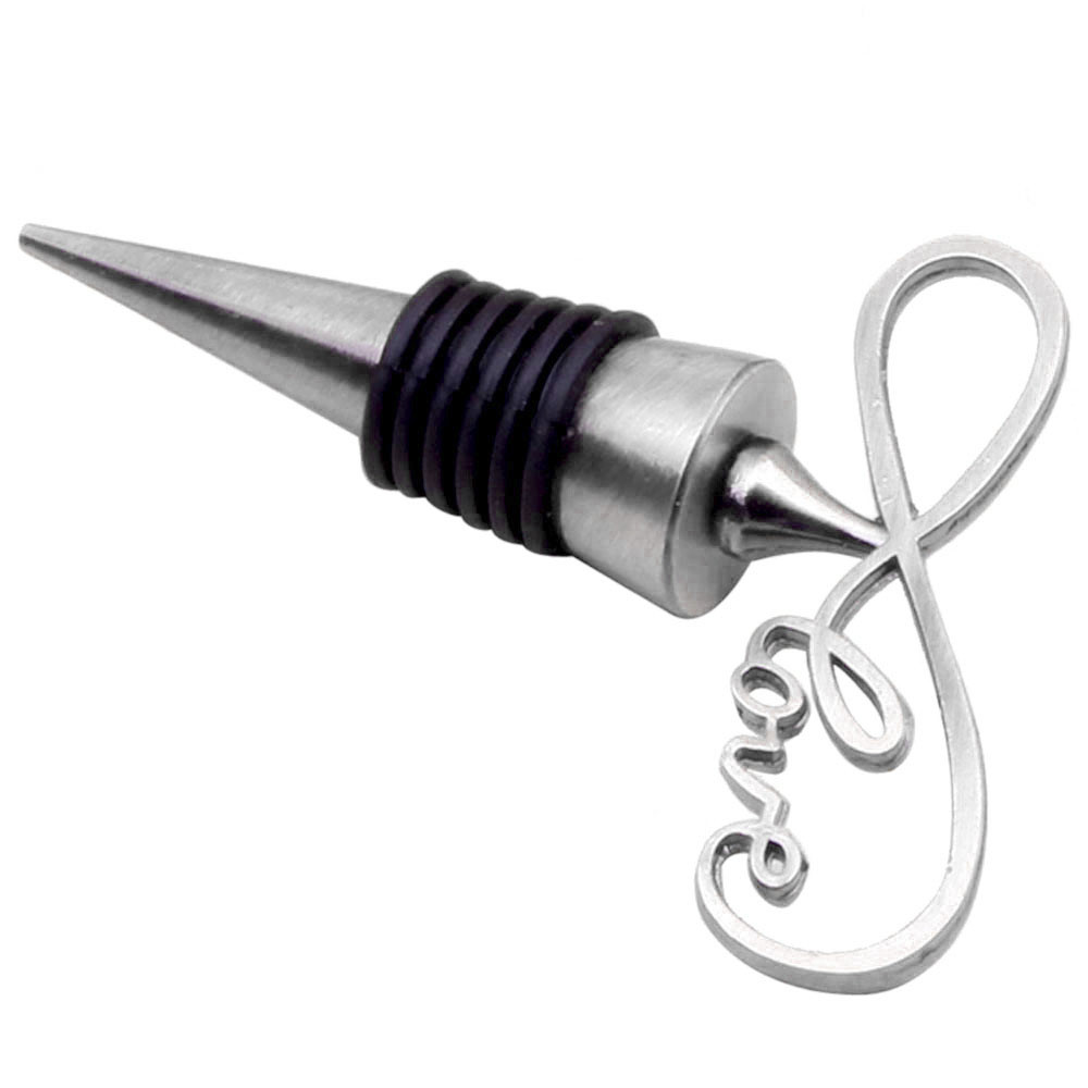 Heart shaped wine bottle opener stopper Silver - Shop at LoveMi