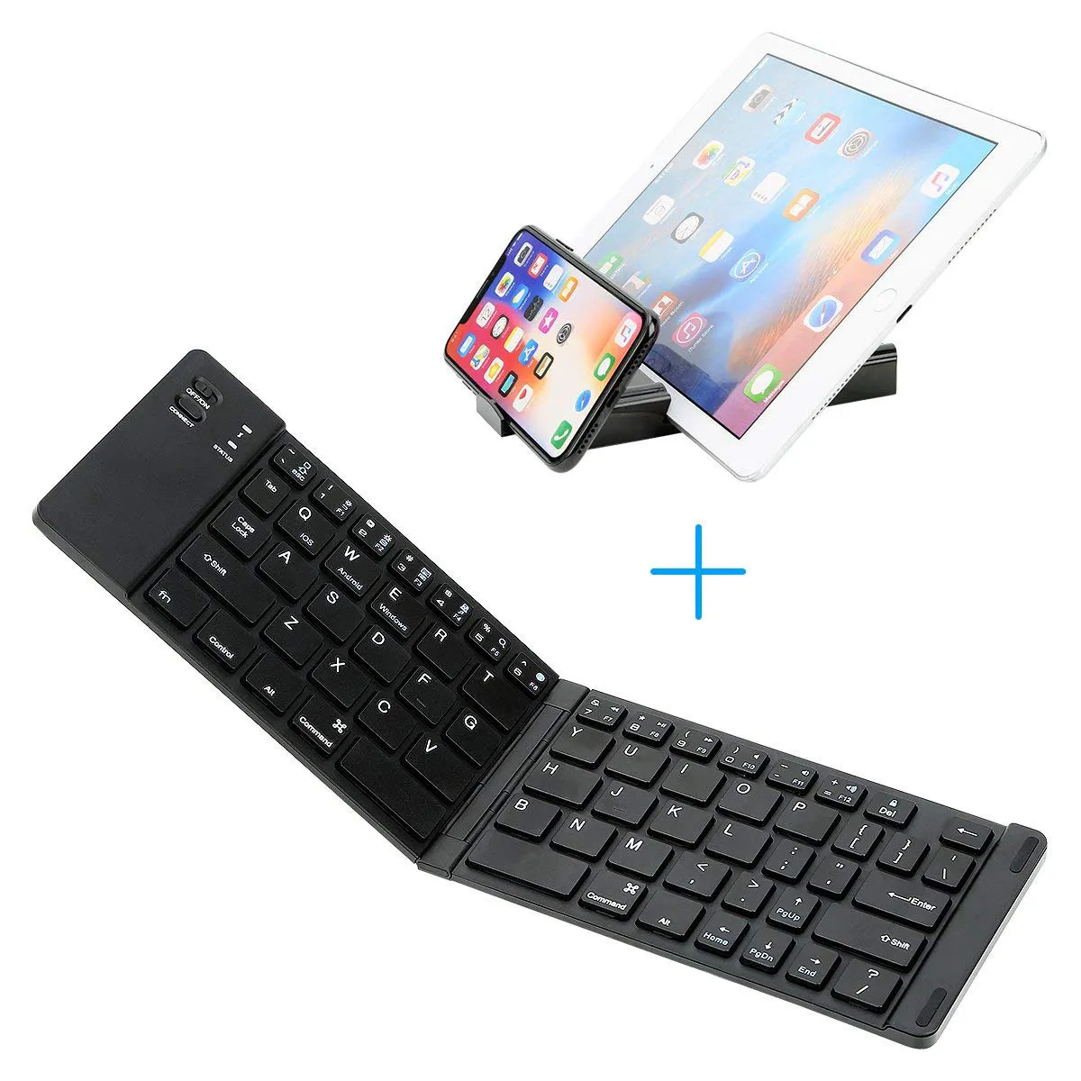 Folding Metal Bluetooth Foldable Keyboard Mini Bluetooth Wireless – image 2
