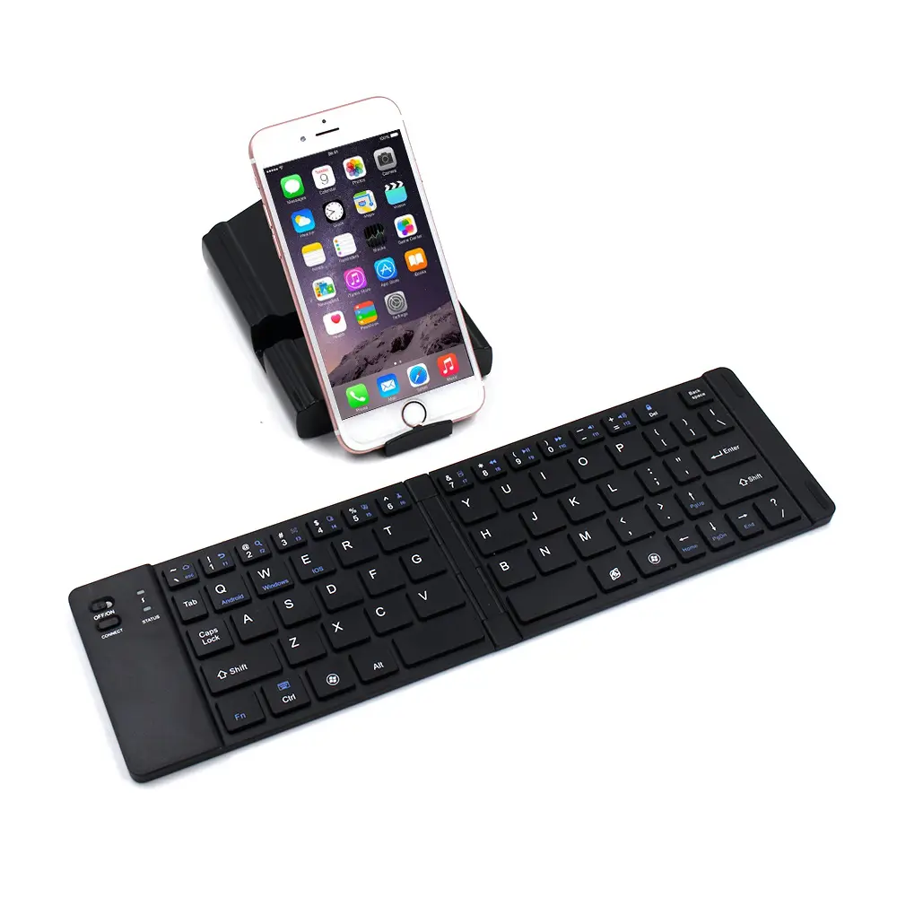 Folding Metal Bluetooth Foldable Keyboard Mini Wireless