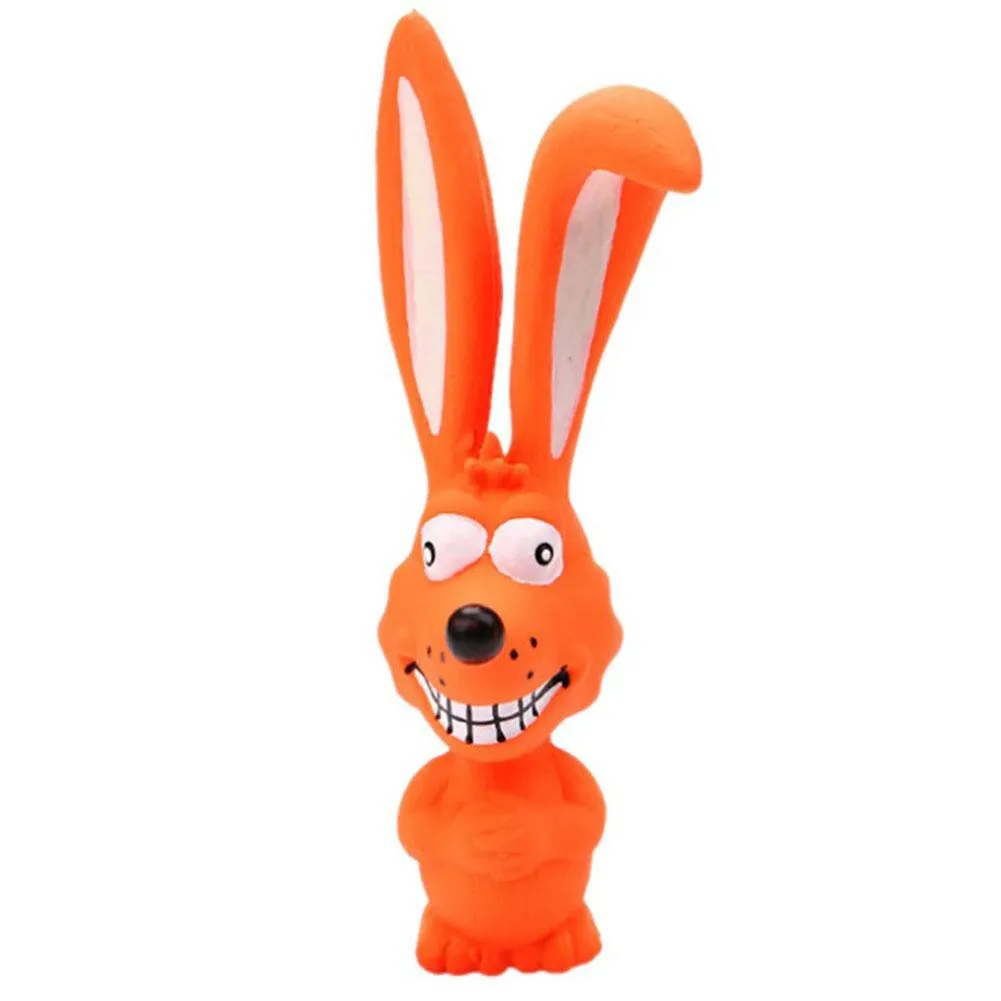 Cute rabbit dog vocal latex molars - Orange