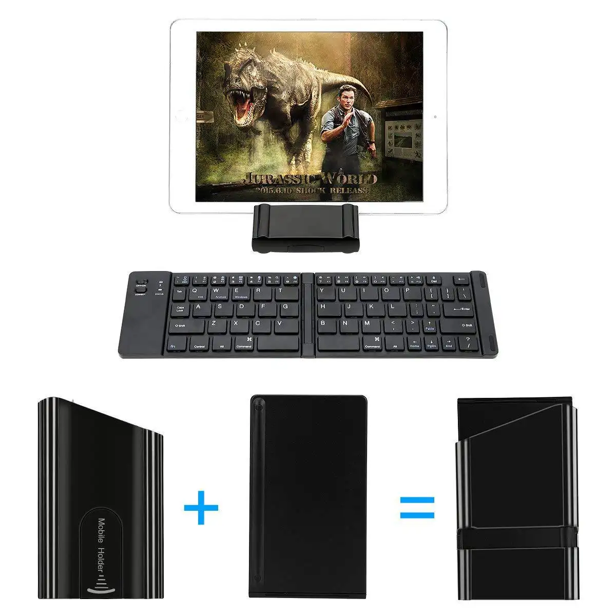 Folding Metal Bluetooth Foldable Keyboard Mini Wireless