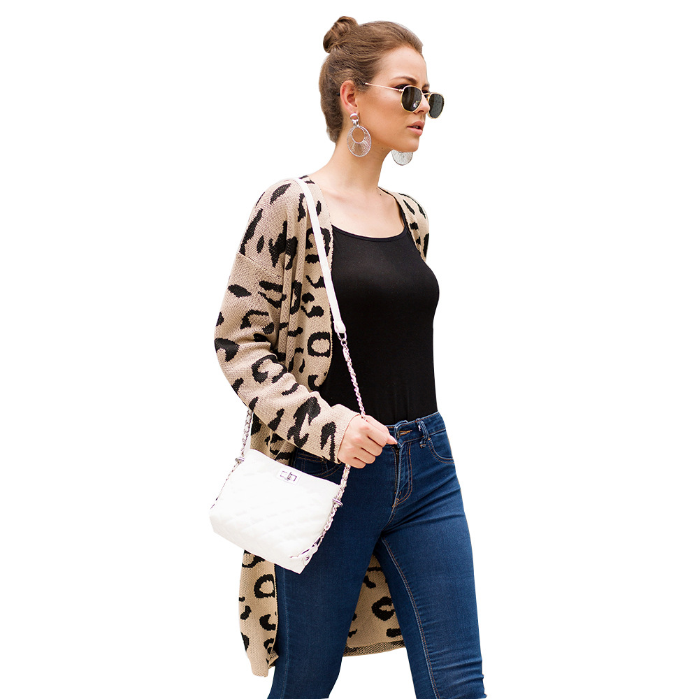 Leopard Cardigan Loose Sweater Sweater