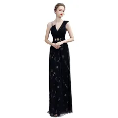 Evening dress, long dress, long skirt - Black - View 1