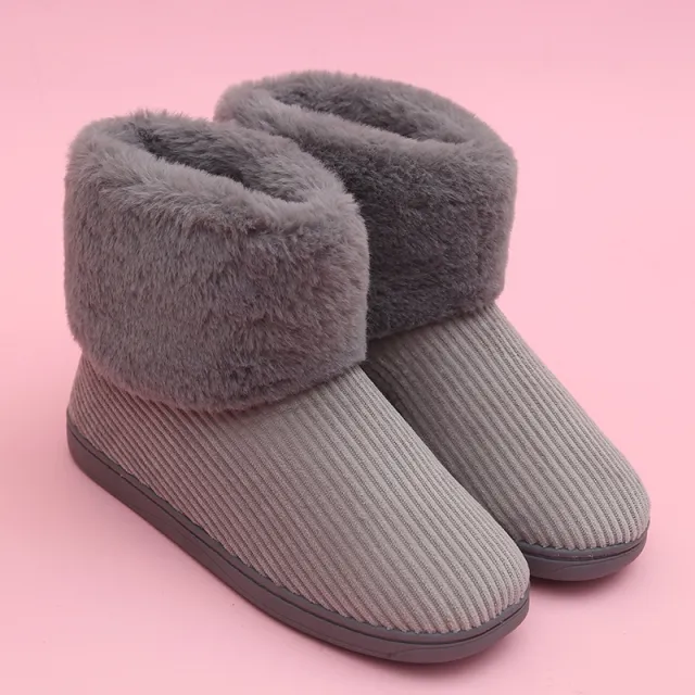 Plush snow boots Gray - Shop at LoveMi