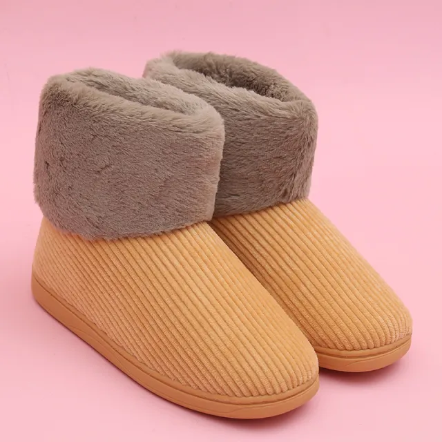 Plush snow boots Beige - Shop at LoveMi