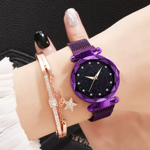 Luxury Women Watches Bracelet Set Fashion Elegant Magnet Buckle
