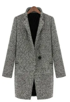 Houndstooth coat trench coat in the long section - View 1