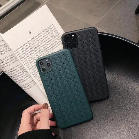 Dark Green Woven Mobile Phone Case