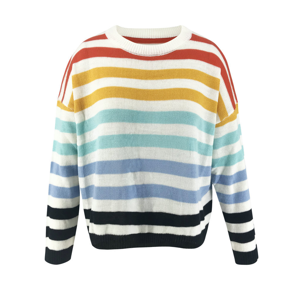 Colorful striped sweater