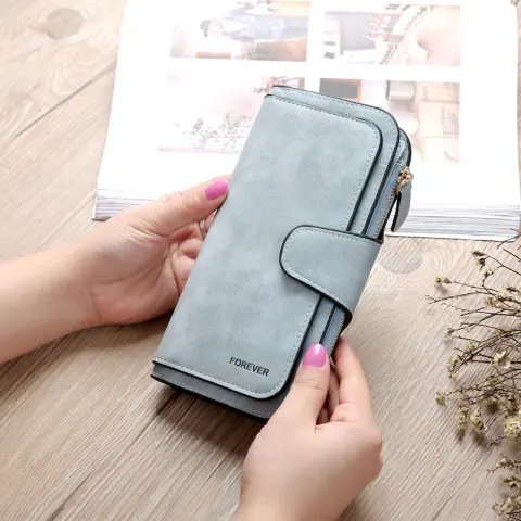 Matte PU Leather Multi-function Wallet