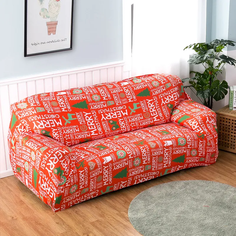 Christmas stretch tight all-inclusive full cover sofa cover - Letter