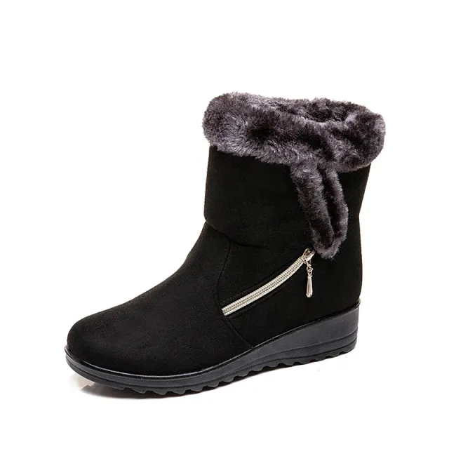 Flat bottom plus velvet cotton shoes Black - Shop at LoveMi
