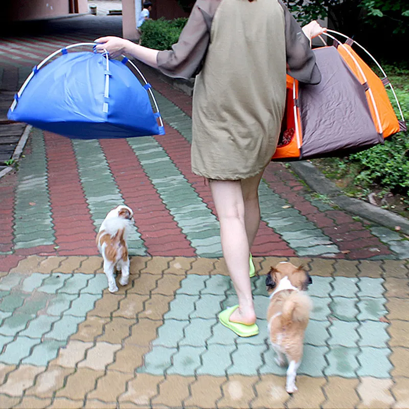 Camping Indoor Outdoor Pet Tent Small Dog Cat House Sunscreen Portable Foldable Puppy Kennel Cat Nest Dog Sleeping Bed – image 4