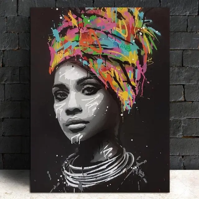 Turban African woman canvas painting No Frame - Shop at LoveMi