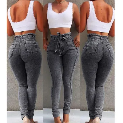 Fringed jeans Grey - Shop at LoveMi