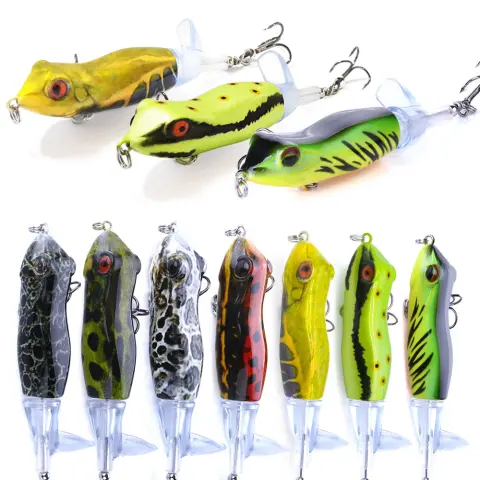 9cm Propeller Tractor Hard Bait Floating Frog