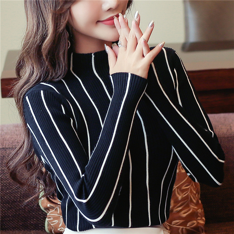 Striped slim sweater